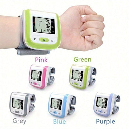 Sale 50% 🔥Digital Wrist Blood Pressure Monitor – LCD Screen, Voice, Portable Case
