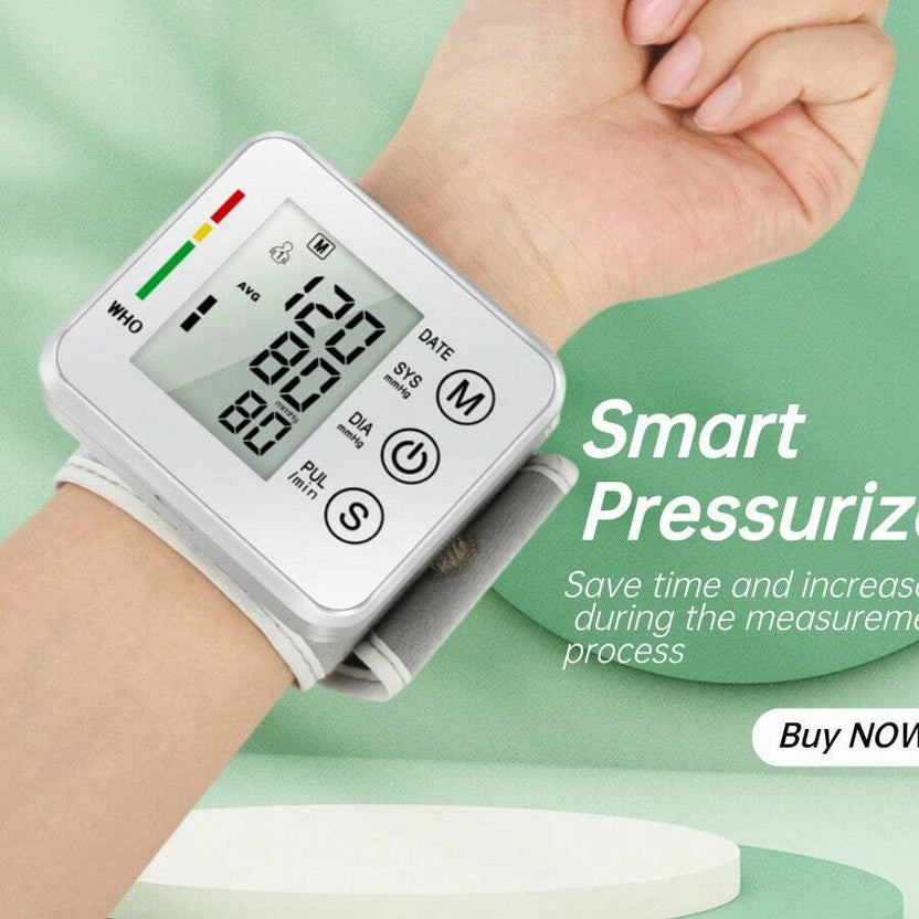 Sale OFF Electronic Wrist Blood Pressure LCD Monitor